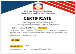 CFO Certificate